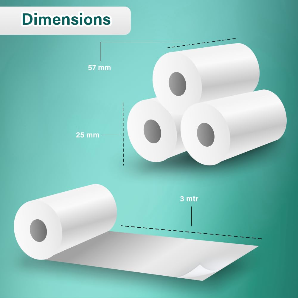Regular Thermal Paper Refills – 5 Rolls