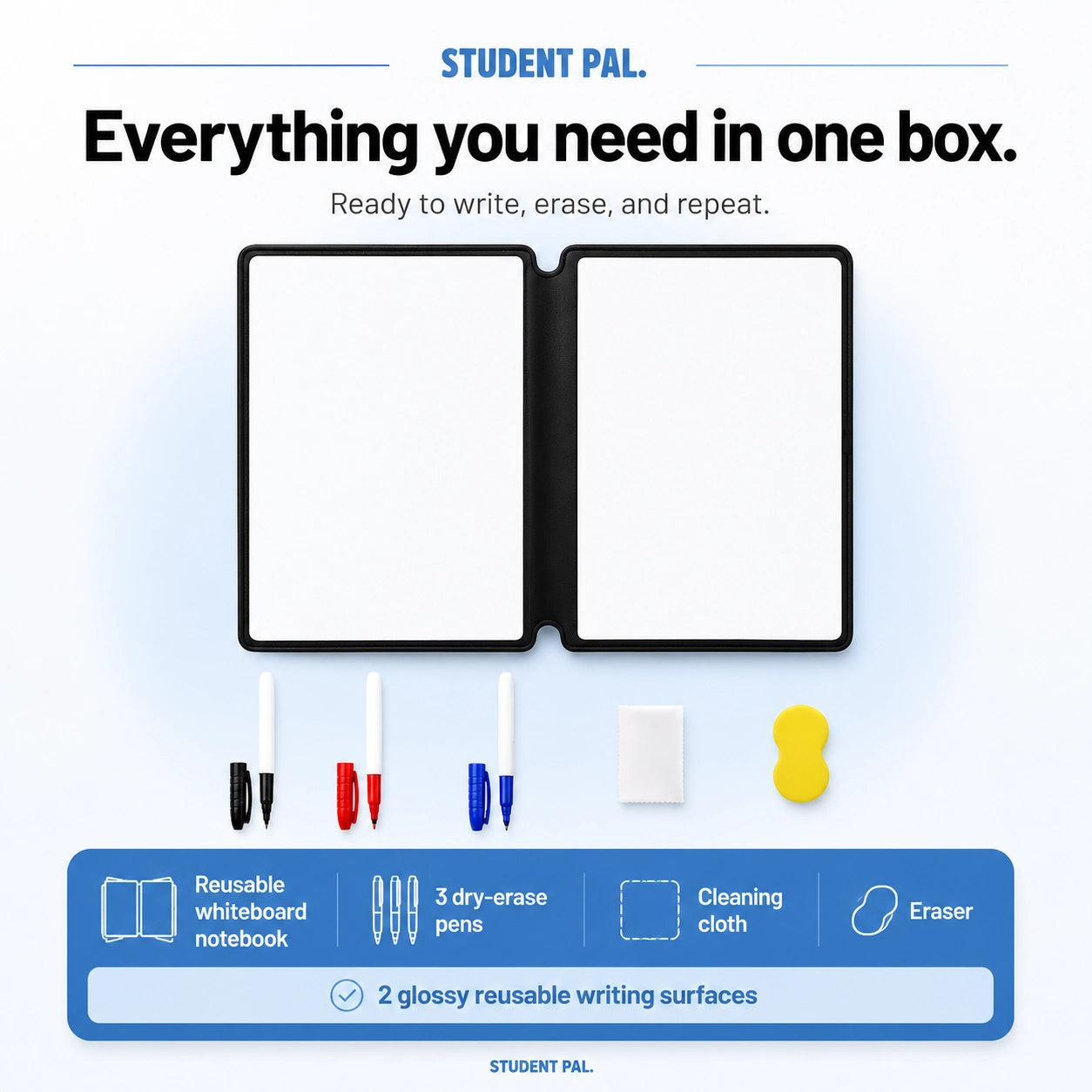 Reusable Whiteboard Notebook