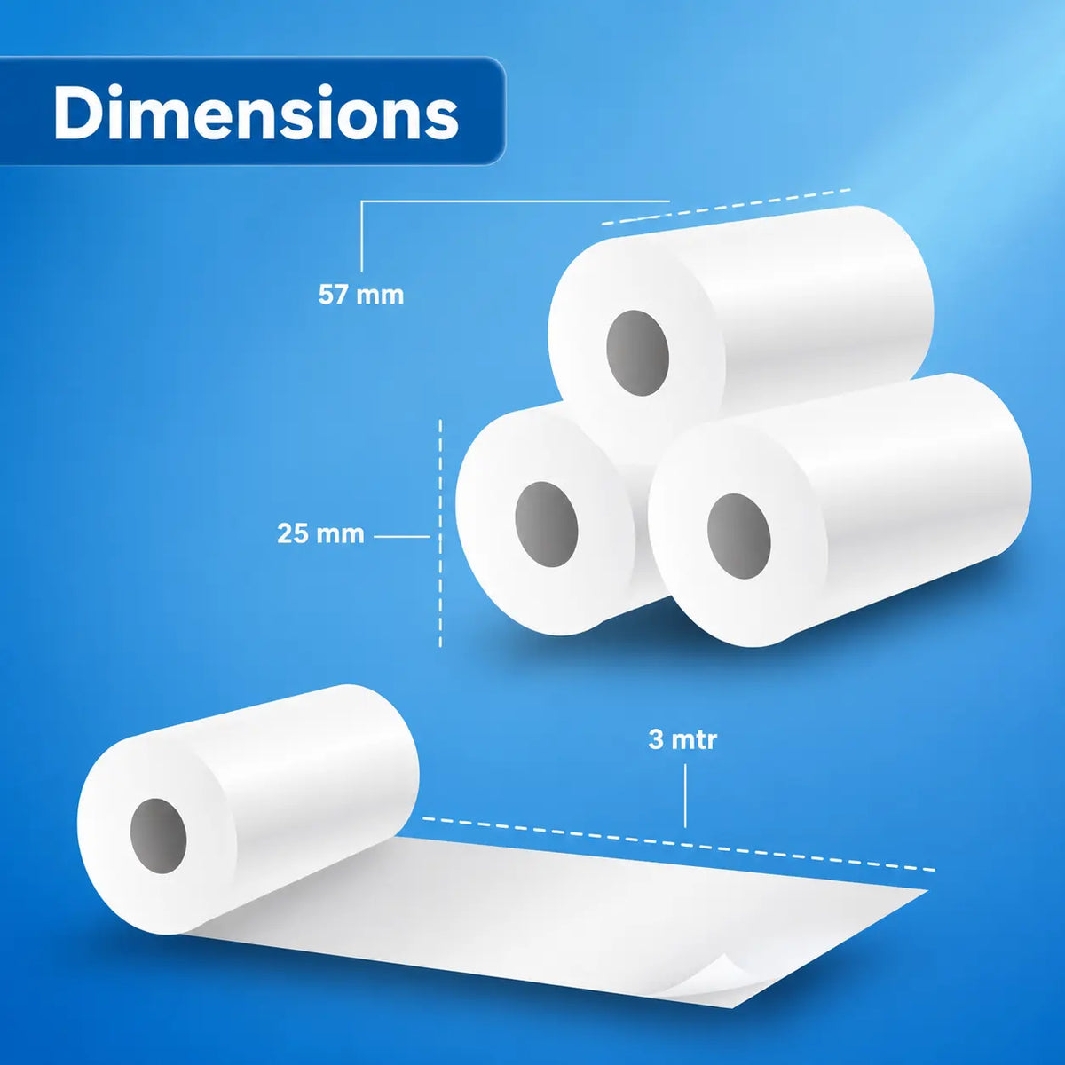 Regular Thermal Paper Refills – 5 Rolls