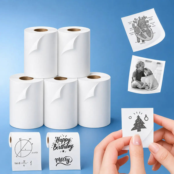 Sticky Thermal Paper Refills – 5 Rolls