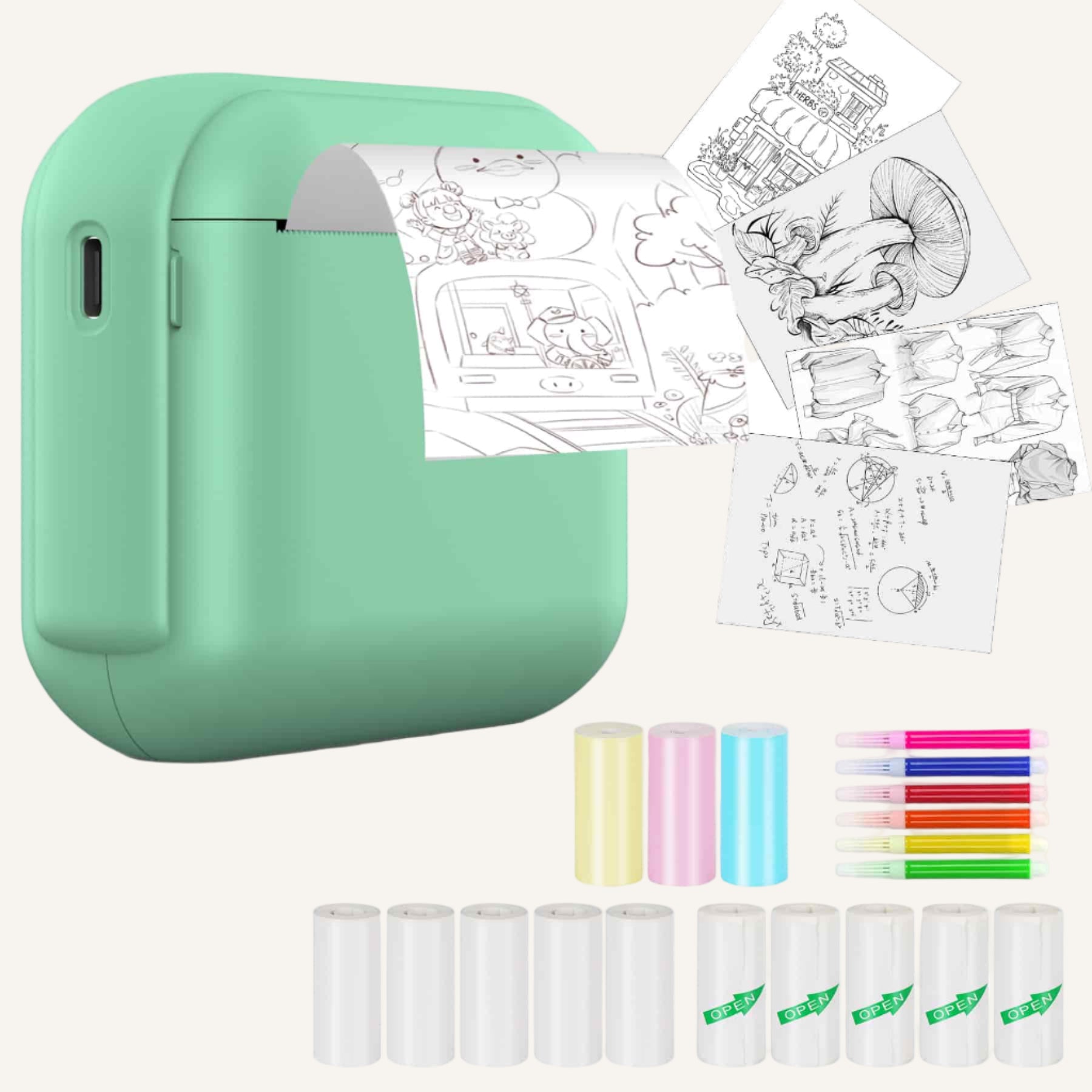 Ink-Free Note Printer for Exam Crammers