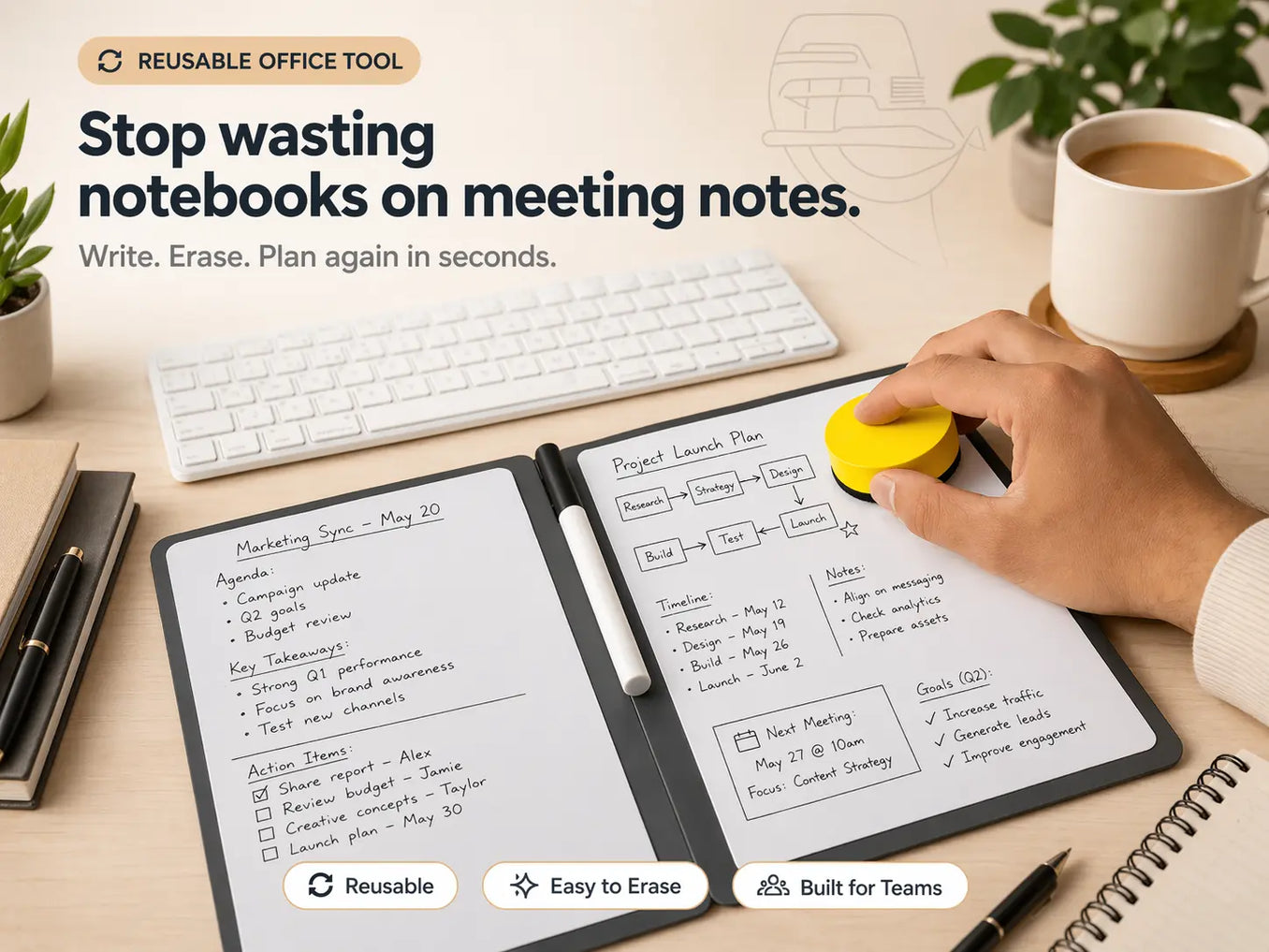 Whiteboard Notebook for Offices image 1